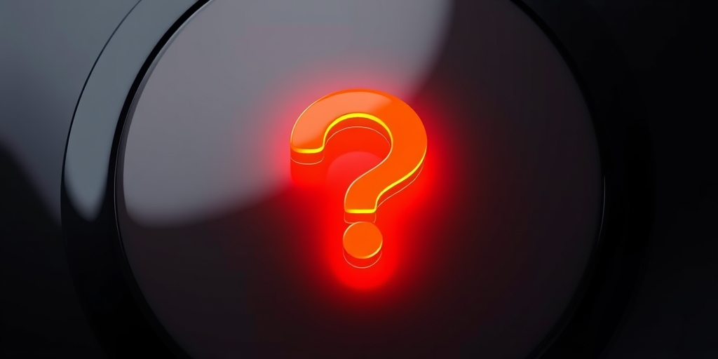 Create an image of a vibrant orange question mark icon on a glossy circular background, using a DSLR camera with a 50mm lens, aperture set to f/2.8, ISO 100, shot from a straight-on view in high definition.