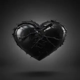 black broken heart