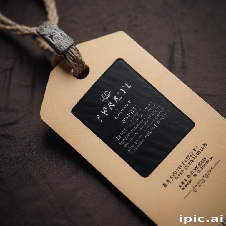 clothing tag mockup