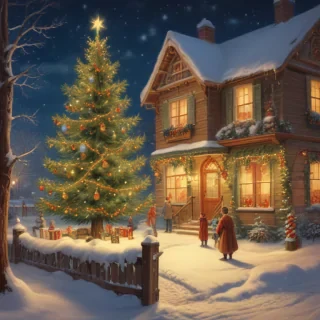 vintage christmas illustration