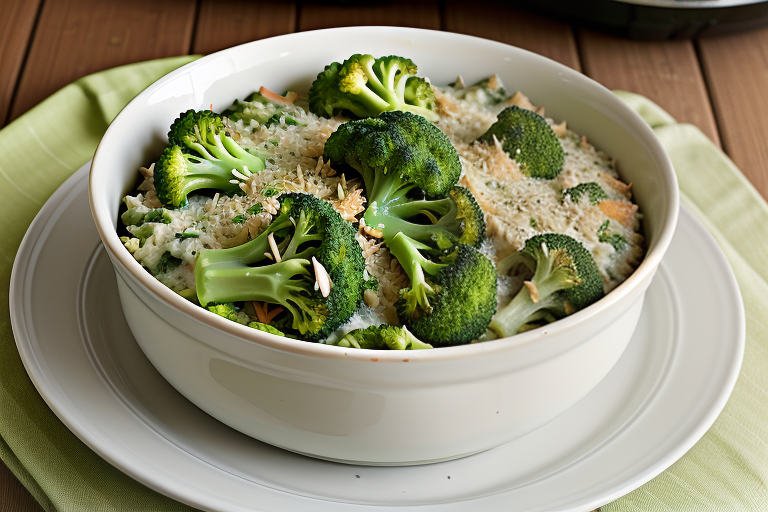 broccoli rice casserole in slow cooker
