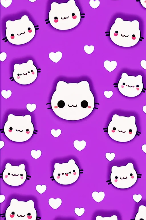 kawaii purple wallpaper