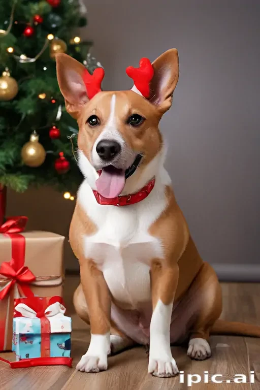 christmas dog background