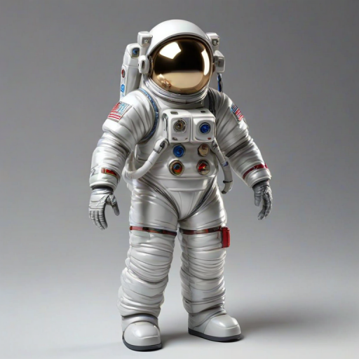 cartoon transparent astronaut suit