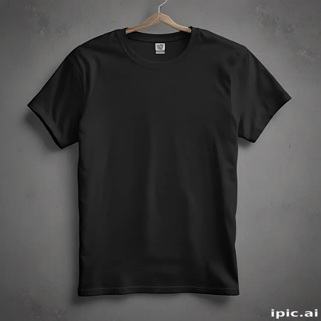 black tee shirt mockup