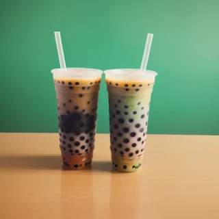 aesthetic boba tea background