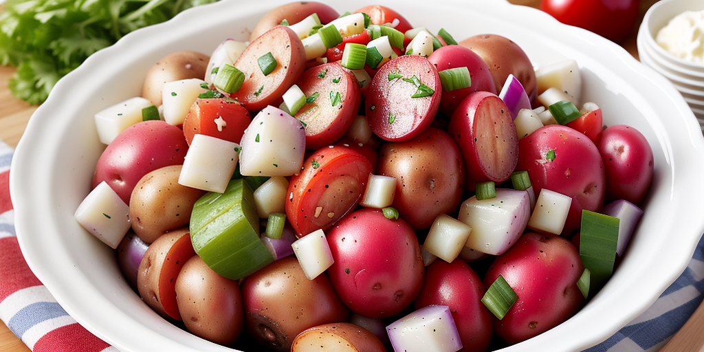 red hot and blue potato salad