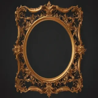 golden frame png transparent