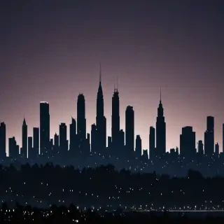 city silhouette png