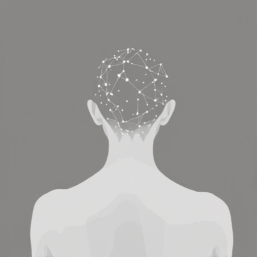 Minimalist line art constellation map spread across shoulders and upper back, delicate white ink stars connected by thin lines, celestial beauty