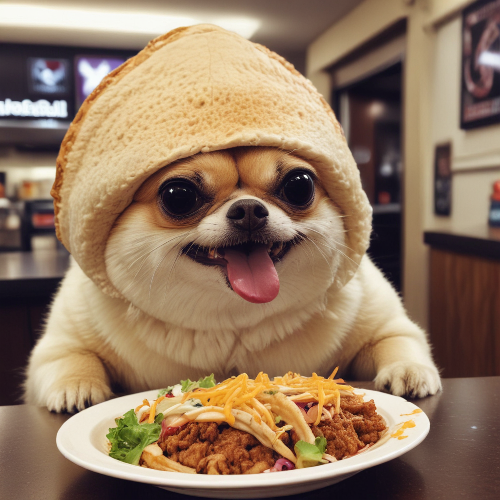 GooseWayne eating Taco Bell