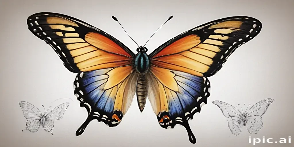 images of drawings of butterflies