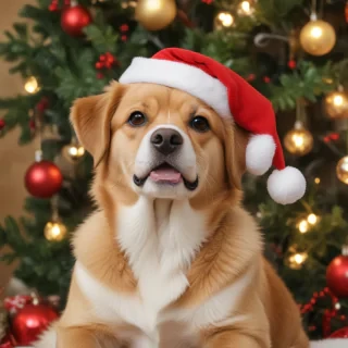 christmas wallpaper dog