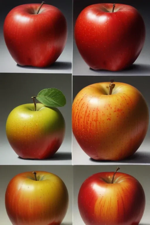 drawn apples