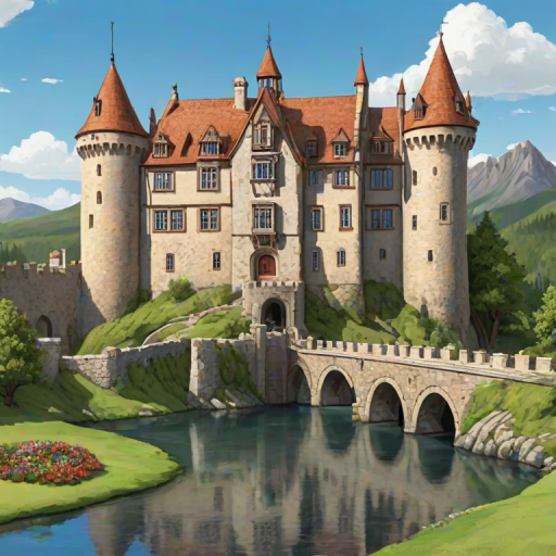 cartoon of castle