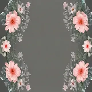 flower border transparent