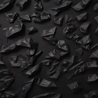 crumpled black paper