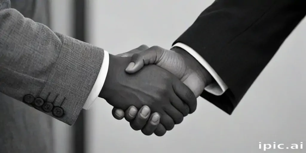 handshake black and white