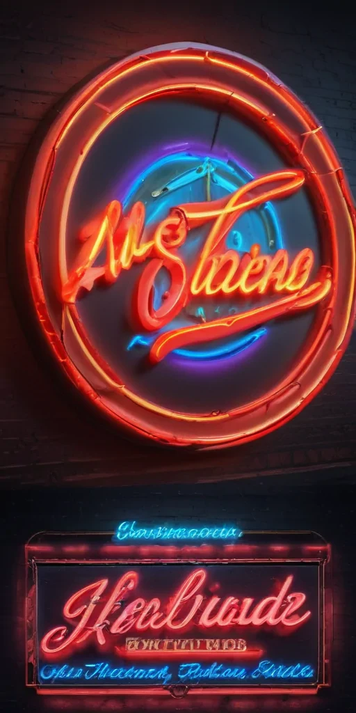 neon sign mockup
