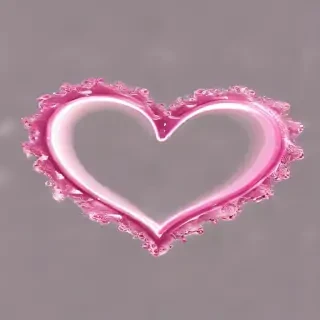 transparent pink heart