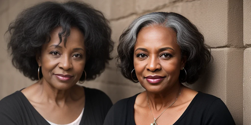 black middle age woman
