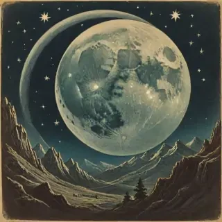 vintage moon art
