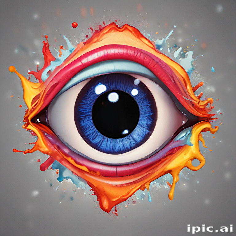 Vibrant Abstract Eye Surrounded by Colorful Splashes of Paint and ...