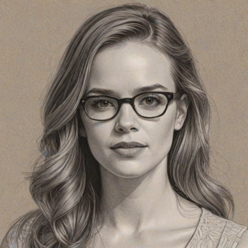 Resplendent Danielle Panabaker, pencil sketch, portrait of Enticing woman 1921s in glasses, hair style beatnik, outline, clear lines, fine lines, 8k