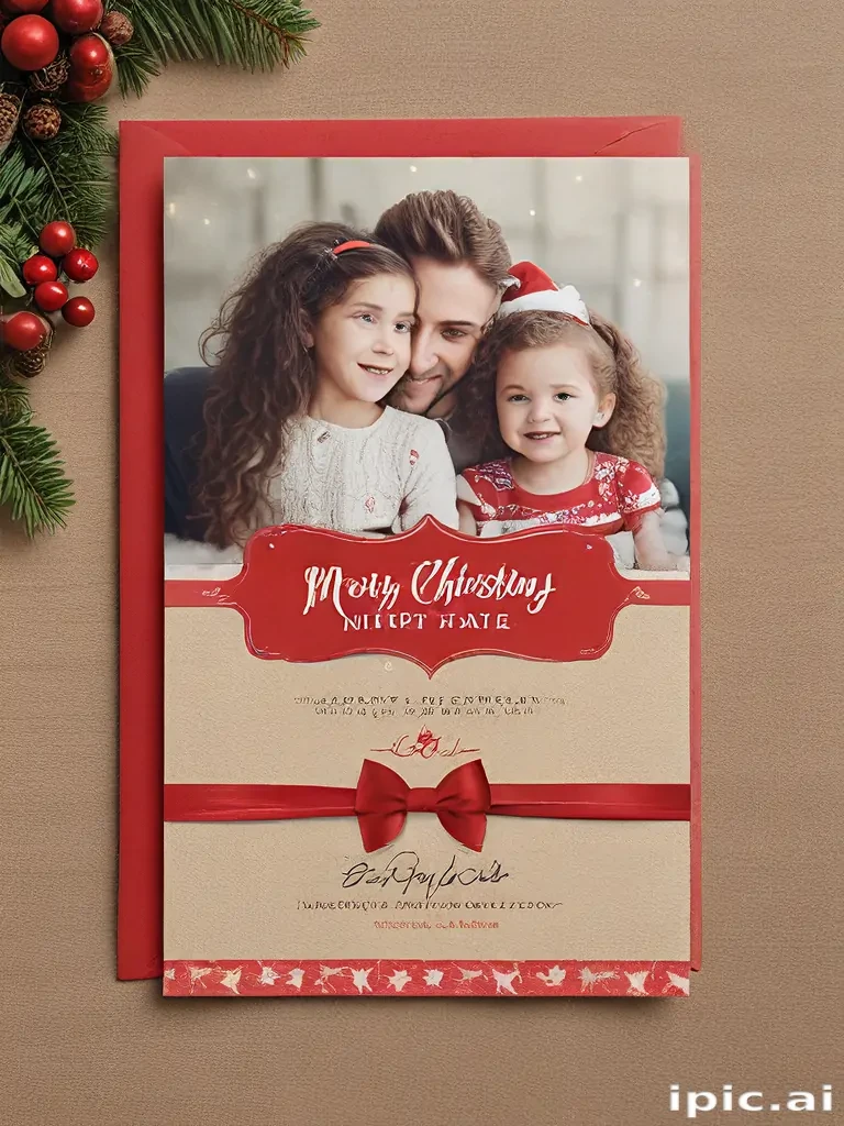 christmas card template psd