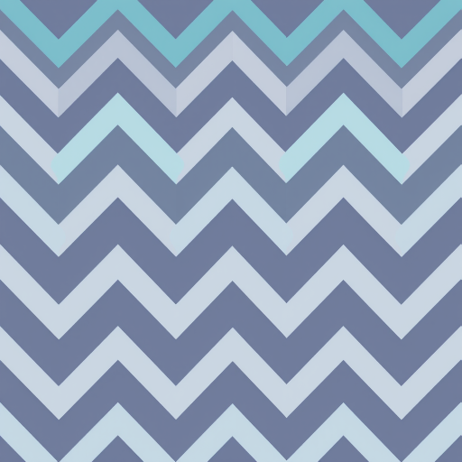 create a seamless chevron pattern in varying shades of teal and blue with a clean and modern design, sharp focus, 50mm lens, f/5.6 aperture, soft natural light, top-down view, digital illustration style, high resolution