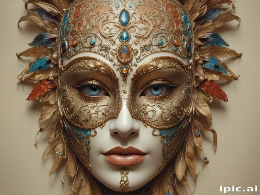 drawing of a mask