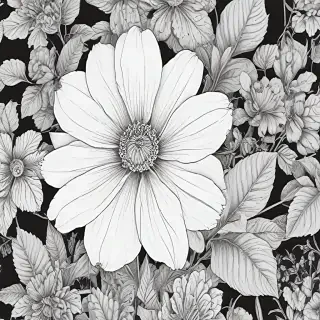 flower line art