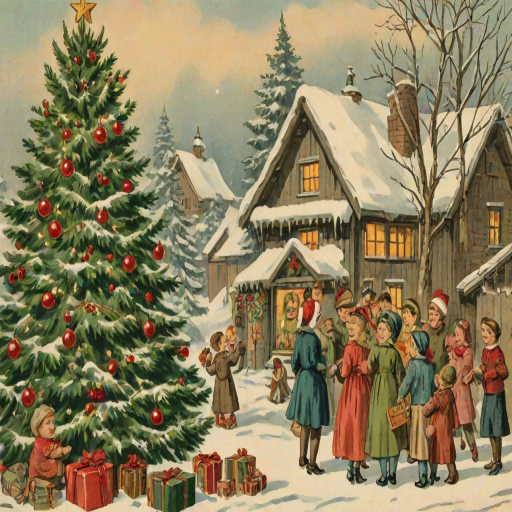 vintage christmas images to print