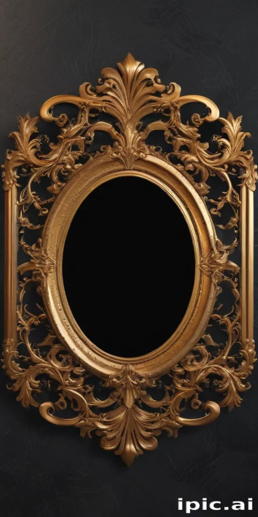 golden frame png transparent