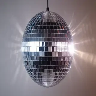 transparent disco ball