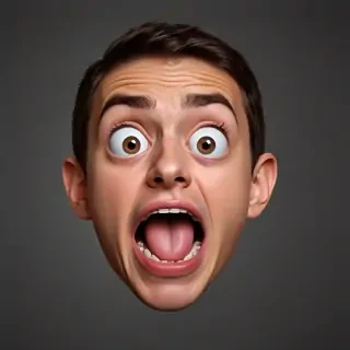 shocked face png