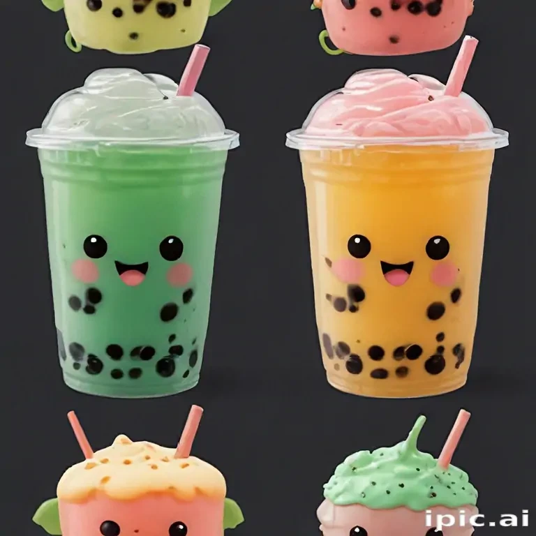cute boba tea wallpapers