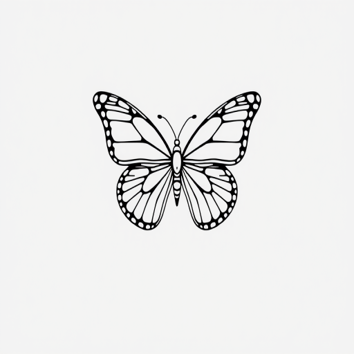 butterfly drawing outline