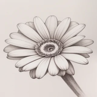 aesthetic simple flower drawing