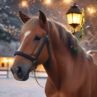 merry christmas images with horses