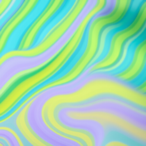 Create a vibrant, abstract pattern featuring pastel stripes in blue, green, yellow, and purple, shot with a Canon EOS R5 using a 35mm lens, f/8 aperture, ISO 100, 1/125 sec shutter speed, in a soft focus style to enhance color depth and clarity.