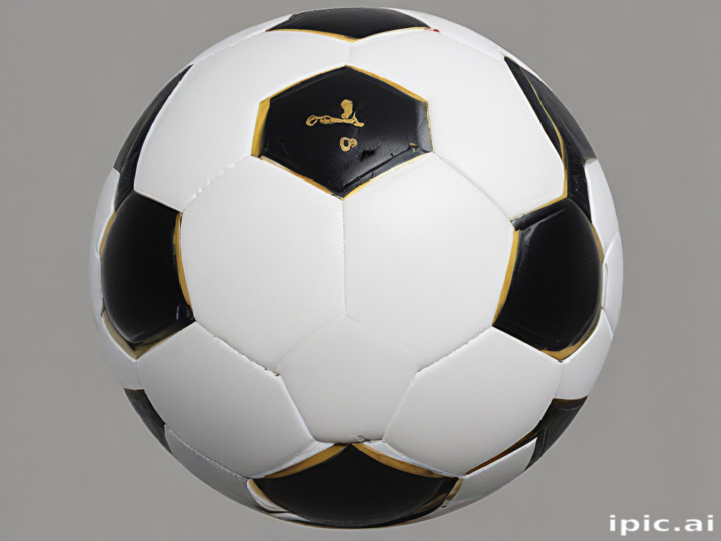 A Classic Black and White Soccer Ball with Unique Design Elements