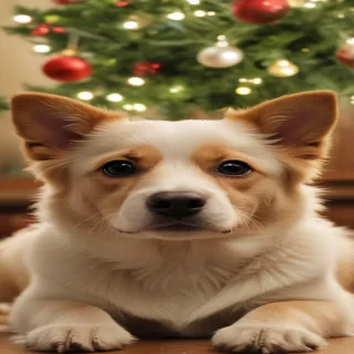 christmas wallpaper dog