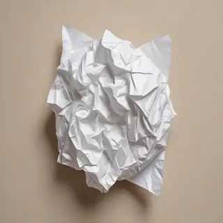 crumpled up paper