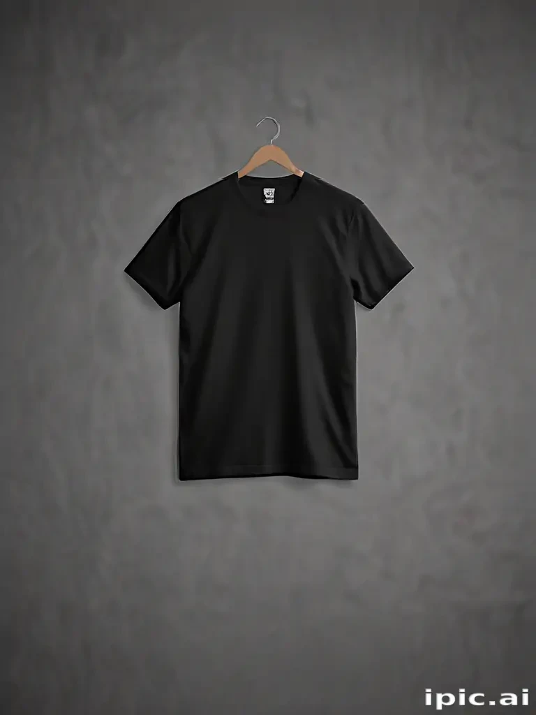 black tee shirt mockup