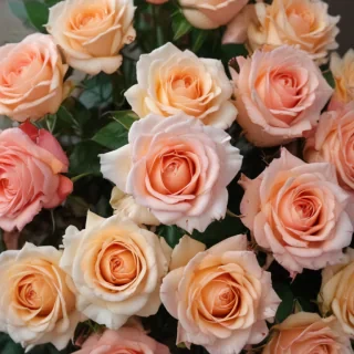 roses in background