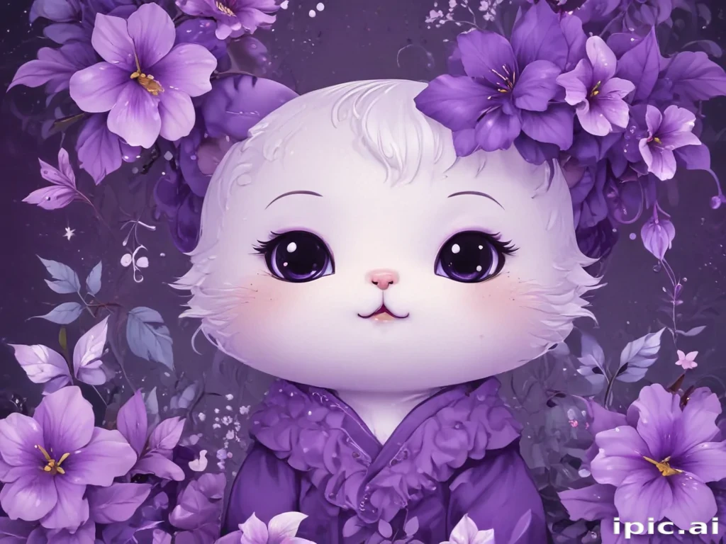 kawaii purple wallpaper