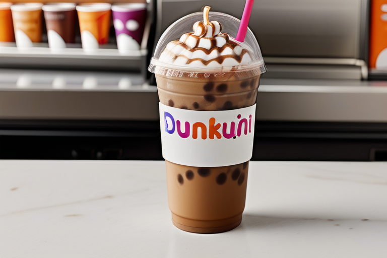 how much caffeine in dunkin iced coffee