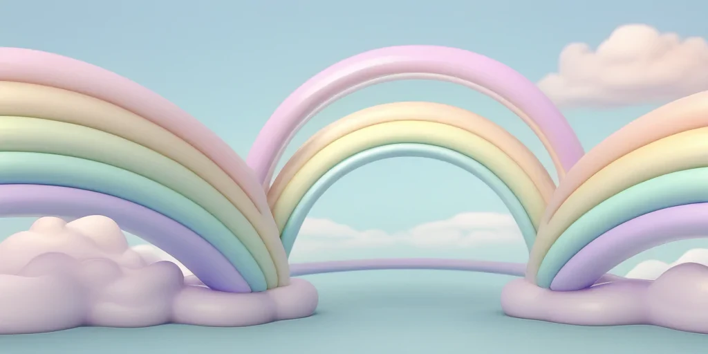 pastel rainbow
