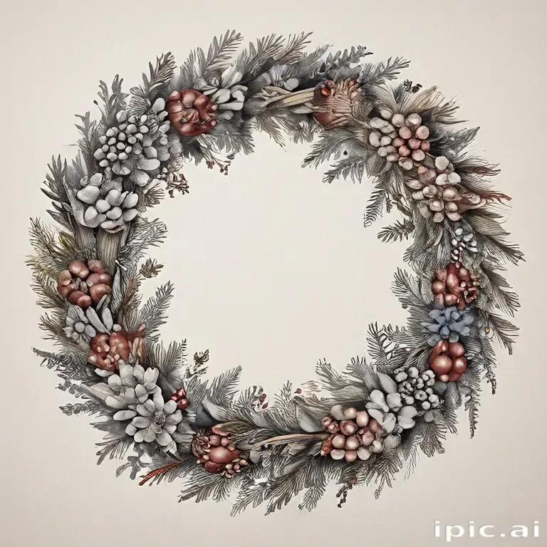 wreath drawing